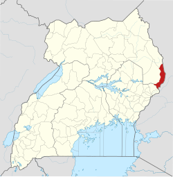 District location in Uganda