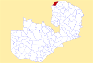 District location in Zambia