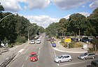 Dahlwitzer Landstraße nördlich vom S-Bahnhof aus der Bahn gesehen