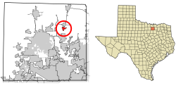 Location of Krugerville in Denton County, Texas