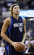 Dirk Nowitzki of the National Basketball Association's Dallas Mavericks