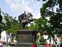 Statua di Bolívar a Plaza Bolívar a Caracas (Venezuela), di Adamo Tadolini