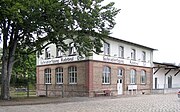 Radebeul Ost station: old goods shed; head building; goods hall to the right