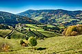 Blick von Nordosten. Gut erkennbar ist der Höhenrücken in Richtung Belchen (nicht im Bild)