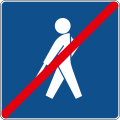 C32 End of blind pedestrian zone