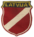 Arm shield of Latvian legionnaires (emblem of 15th Waffen-Grenadierdivision der SS (lettische Nr. 1)