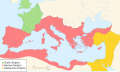 Roman Empire (27 BC-476 AD), Gallic Empire (260-274 AD) and Palmyrene Empire (260/270-273 AD) in 271 AD.