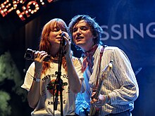 Johansen (left) and Lazar (right) performing in 2022