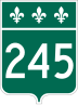 Route 245 marker