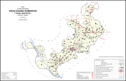 Map showing Sangrampur (#963) in Sumerpur CD block