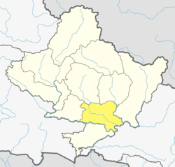 Location of Tanahun (dark yellow) in Gandaki Province