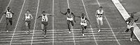 Zieleinlauf im 100-Meter-Finale 1964: Harry Jerome (56) wurde Dritter