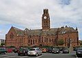 The back of the town hall and tower