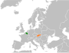 Location map for Belgium and Slovakia.