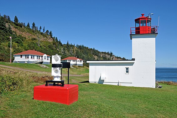 Lighthouse, foghorn and keeper's dwellings.