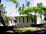 The church established by Father Damien at the Kalaupapa Leprosy Settlement.