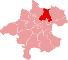 Lage des Bezirks Urfahr-Umgebung in Oberösterreich