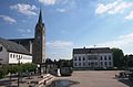 Marktplatz mit katholischer Kirche und Amtsgericht