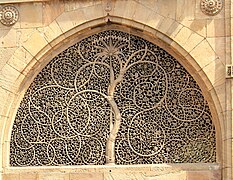 The marble screen from the exterior of Sidi Saiyyed Mosque