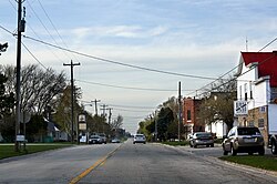 Looking north at New Franken