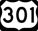 Straßenschild des U.S. Highways 301
