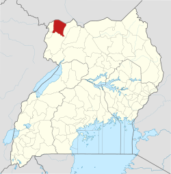 District location in Uganda