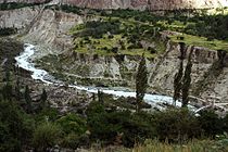 Una veduta del fiume di Bagrot