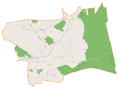 Mapa konturowa gminy Białopole, blisko centrum na prawo u góry znajduje się punkt z opisem „Teremiec”