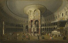 Rotunde in Ranelagh Gardens, gemalt von Canaletto (1754)