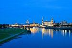 Dresden skyline in the Elbe Valley.