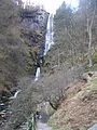 Pistyll Rhaeadr is a tall waterfall in Wales