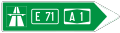 C81-1 Directional sign for a highway or road for motor vehicles