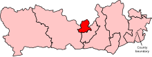 Location of the Reading Central constituency in Berkshire after the 2023 boundary review