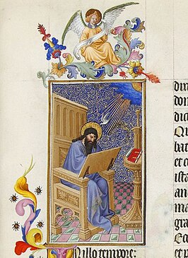 Afbeelding van Lucas uit Très Riches Heures du Duc de Berry (ca. 1410)