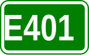 Zeichen der Europastraße 401