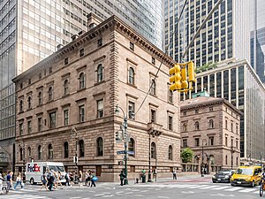 The Villard Houses as seen from across the intersection of Madison Avenue and 51st Street