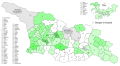 Percentage of votes for the Christian-Democratic Movement