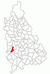 Location in Dâmbovița County