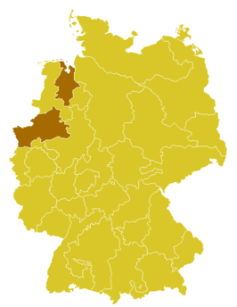 Ligging van het bisdom in Duitsland