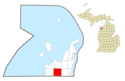 Location within Leelanau County