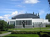 The modern Evangelic-Lutheran church in Lieksa