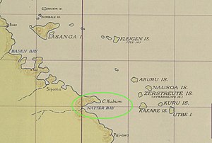 Kartenausschnitt mit der Natter Bay in der unteren Bildmitte