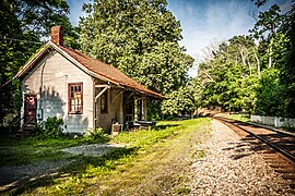 Rail depot, looking east