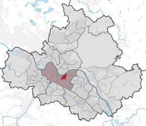 Lage des statistischen Stadtteils Pirnaische Vorstadt in Dresden