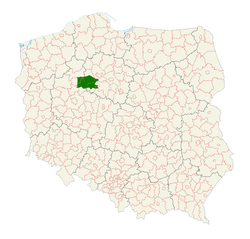 Pałuki on the map of Poland