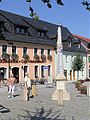 Bad Gottleuba: Postmeilensäule am Markt