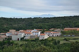 The village of Saint-Martin-de-Fenouillet, with the Canigou in the background