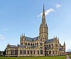 Salisbury Cathedral (1220–1258) (Tower and spire later.)