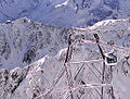 Stütze der Pendelbahn Pic du Midi in den Pyrenäen