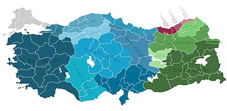 Anadolu Ağızları haritası.